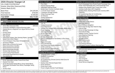 2026 Chrysler Voyager